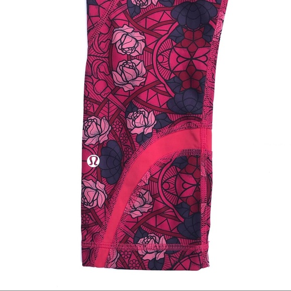 LULULEMON Prisma Multi Guava Pink Inspire Crop II - Picture 6 of 8